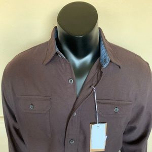 Tailor Vintage Men’s Large Black Coffee Flannel